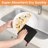 SFTXEY 100% Cotton Kitchen Dish Cloths, 10-Pack Waffle Weave Dish Towels, Ultra Soft Absorbent Quick Drying for Kitchen Towels Set Dish Rags, 12x12 Inches (Dishcloth 12 in x 12 in, Black)