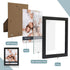 NEXHOMMY 8x10 Picture Frames Set - (2 Pack, Black) Solid Wood Photo Frame With Hanger Hooks For Wall Mount, Kickstand Easel For Table Top And High Definition Glass Display
