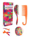 MIUSKATL Detangling Brush Set - Detangler Brush for Curly Thick Natural Straight Fine Wet or Dry Hair Wet Brush Detangling Brush with 3 Alligator Styling Sectioning Clips Hair Brushes for Women and Kids