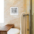 Digital Bathroom Shower Wall Clock Timer with Alarm, Waterproof for Water Spray, Touch Screen Timer, Temperature Humidity Display with Suction Cup Hanging Hole (White)