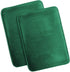 Clara Clark Bathroom Rugs, Ultra Soft Plush Bath Mat for Bathroom, Non-Slip, Velvet Memory Foam Set of 2 Bath Rugs, 17 x 24, Solid Hunter Green