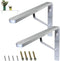 Boeray 2 Pack 12" Aluminum Alloy Shelf Bracket 90 Degree Angle Heavy Duty Max. Load 220 lb Wall Floating Shelves Tripod Triangle with 8pcs Mounting Bolt