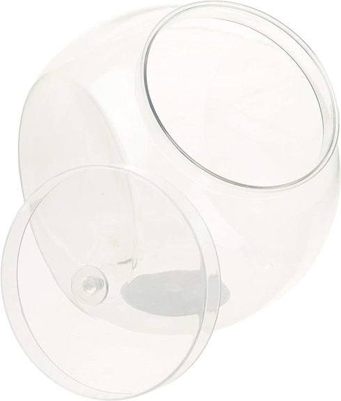 Amscan 410017 Clear Slanted Plastic Jar with lid | 80 Oz | 1 Pc