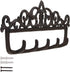 gasare, Key Holder for Wall, Decorative Key Rack, 5 Sturdy Hooks, Cast Iron, Brown, 12½ x 5¼ Inches, Wall Mount Screws and Anchors, 1 Unit