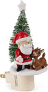 6.75" H Rudolph W/Santa Night-