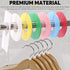 Mardatt 256Pcs Clothing Size Dividers Assortment Kit Including 20Pcs Rectangular Closet Dividers, 30Pcs Round Closet Dividers, 200Pcs Hanger Size Markers w Markers and Adhesive Labels