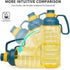 64 oz Leakproof Water Bottle with Time Marker & Long Straw to Ensure You Drink Enough Water for Gym Fitness or Working from Home, BPA Free Protable Water Jugs for Drinking, Camping, Outdoor Sports