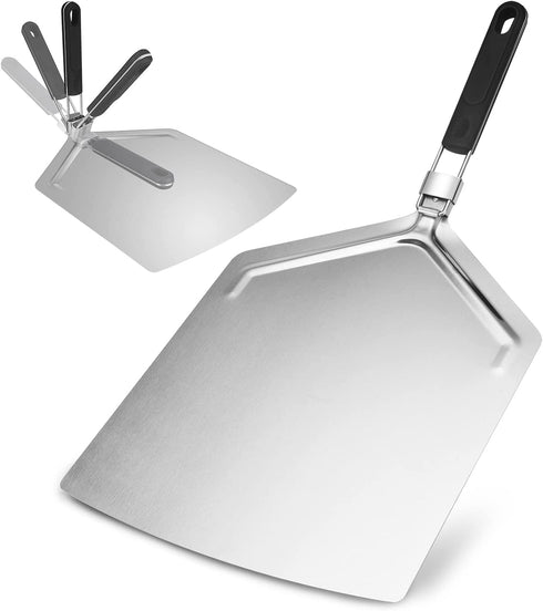 Pizza Peel 16 inch,Pizza Paddle Stainless Steel Pizza Peel Extra Large for Pasta & Pizza Tools,Metal Pizza Peels with Folding Handle