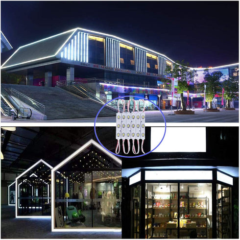 LED Module,AOOYUANKE LED Decorative light White 20pcs 9.8 Ft 5730 SMD 150LM Per LED Module IP65 Waterproof Decorative Light for Letter Sign Advertising Signs with Tape Adhesive Backside (white light)