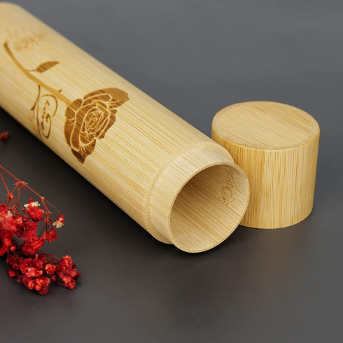 Set of 2 Small Bamboo Scattering Urns Tube for Human Ashes, ECO & Biodegradable Friendly Bamboo Spreading Cremation Tube Urn for Male Female Child Pet Ashes