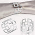 KPOSIYA Napkin Rings Set of 20 Hollow Cut Metal Napkin Holder Dinning Table Setting for Wedding Party Banquet Christmas Dinner Delicate Serviette Buckles Decor Favor (Fang Ge-Silver 20)