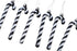 Christmas Concepts Pack of 6 - 13cm Glitter Candy Cane Christmas Tree Decorations / Ornaments (Black & White)