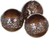 Schonwerk Walnut Decorative Orbs for Bowls and Vases (Set of 3) Resin Sphere Balls for Living, Dining Room, Coffee Table Centerpiece Home Decor - Great Gift Idea (Crackled Mosaic)