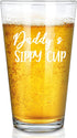 Father Gift - Daddy™s Sippy Cup Beer Glass 15Oz, Funny Dad Beer Pint Glass for Men Dad Father New Dad Husband Daddy, Special Beer Glass Idea for Father™s Day Christmas Birthday, 15Oz