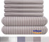 Twin Size Bed Sheets - 4 Piece 1500 Thread Count Fine Brushed Microfiber Deep Pocket Twin Sheet Set Bedding - 1 EXTRA PILLOW CASES, GREAT VALUE, Twin, Pinstripe Gray