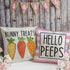Easter Pillow Covers 18x18 Set of 4 Easter Decorations for Home Bunny Treats Hello Peeps Pink Stripes Pillows Easter Decorative Throw Pillows Spring Easter Farmhouse Decor A474-18