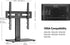 FITUEYES Swivel Universal TV Stand Table Top TV Base for 27 to 55 Inch LCD LED Flat Screen TV Height Adjustable Television Stands with Black Tempered Glass Base VESA 400x400mm Holds Up to 88 Pounds