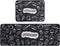 Fuoxowk Cooking Theme Kitchen Mat and Rug Set-Kitchen Rugs and Mats Non Skid Washable,Floor Cushion Waterproof Rug,Rubber Backed Area Rugs for Kitchen Sink,Laundry Room,Indoor Floor,Black&White