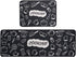 Fuoxowk Cooking Theme Kitchen Mat and Rug Set-Kitchen Rugs and Mats Non Skid Washable,Floor Cushion Waterproof Rug,Rubber Backed Area Rugs for Kitchen Sink,Laundry Room,Indoor Floor,Black&White