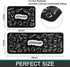 Fuoxowk Cooking Theme Kitchen Mat and Rug Set-Kitchen Rugs and Mats Non Skid Washable,Floor Cushion Waterproof Rug,Rubber Backed Area Rugs for Kitchen Sink,Laundry Room,Indoor Floor,Black&White