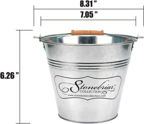 Stonebriar 50 Hour Long Burning Citronella Candle with Galvanized Metal Bucket
