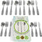 15 Piece Stainless Steel Kids Silverware Set - Child and Toddler Safe Flatware - Kids Utensil Set - Metal Kids Cutlery Set Includes 5 Small Kids Spoons, 5 Forks & 5 Knives