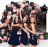 Toylin Rose Gold Black Birthday Decorations, Black Rose Gold Birthday Photography Backdrop Banner for Boys Girls Men Women Birthday Party Decorations Supplies