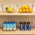 SANNO Stacking Basket Bin Pantry Freezer Storage Baskets Cabinet Organizer - Large Steel Metal Wire - Fruit, Vegetable, Onion, Potato, Cans - Kitchen 2 pack