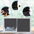 SEEYE Blackout Temporary Blinds Cordless Shades Fabric Pleated Fabric Shade Easy to Cut and Install, 48" W x 72" L - 1 Pack, Black?with 2 Clips