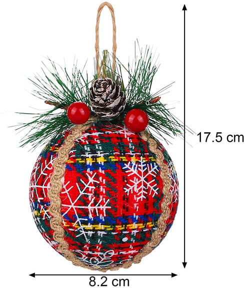 Aneco 12 Pack Christmas Ball Ornaments Xmas Balls Baubles Set Assorted Styles Foam Christmas Tree Baubles with Pine Cones and Berries for Holiday Wedding Party Decoration