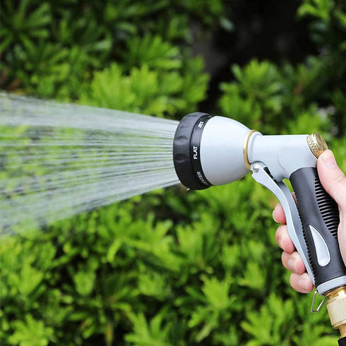 V.C.Formark Garden Hose Nozzle, Heavy Duty Metal Hose Spray nozzle, 7 Adjustable Multi-Function Water Hose Nozzle for Hand Watering Plants & Lawn, Car Washing, Patio and Pets