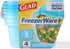 Gladware Freezerware Food Storage Containers | Small Food Storage Containers, Small Containers in Rectangle Shape Hold up to 24 Ounces of Food, 4 Count Set