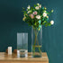 Diamond Star Tall Square Vase Home Decorative Flower Glass Vase Wedding Party Table Centerpieces(4"—4"—10")