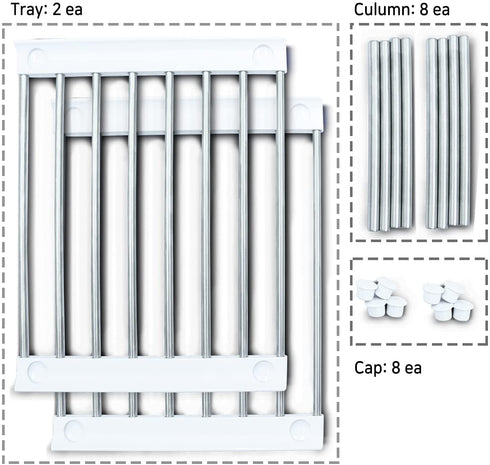 Carrotez Pantry Cabinet Organizer Set of 2, Pantry Organization and Storage, Cabinet organizers and Storage, Pantry Storage Shelf Organizer, Ktchen Cabinet Organizer, White 9.8 x 7.8 x 6.1"