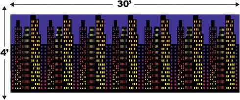 Cityscape Backdrop Party Accessory (1 count) (1/Pkg)