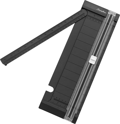 Swingline Paper Cutter for Scrapbooking, 12 Inch, Titanium Manual Paper Trimmer & Slicer with Security Safeguard & Side Ruler, Portable Straight Edge Cutter for Large & Small Craft, Photo & Card