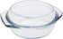 Clear Round Glass Casserole by NUTRIUPS | With Lid, Heat, Cold and Shock Proof,Oven, Freezer and Dishwasher Safe,0.65 L