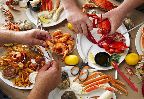 HIWARE Lobster Crackers and Picks Set, 10-Piece Crab Leg Cracker Tools - Stainless Steel Seafood Crackers & Forks Nut Cracker Set - Dishwasher Safe