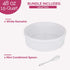 Souffle Dish Ramekins for Baking 48 Oz, 1.5 Quart Large Ceramic Oven Safe Round Fluted Ramekin Bowl with Mini Condiment Spoon for Soufflé Pot Pie Casserole Pasta Roasted Vegetables Baked Desserts