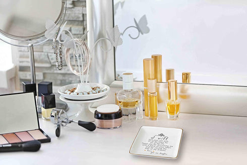 Gift For Mother of The Groom From Bride - Thank You For Raising The Man Of My Dreams - Ceramic Jewelry Holder Ring Dish Trinket Tray - Wedding Gifts - Bridal Shower Gifts