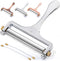 Zulay Cheese Slicer With Adjustable Thickness - Wire Cheese Slicer For Mozzarella Cheese, Cheddar Cheese, Gouda Cheese - Cheese Slicers For Block Cheese Heavy Duty With 2 Extra Wires (Silver)
