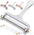 Zulay Cheese Slicer With Adjustable Thickness - Wire Cheese Slicer For Mozzarella Cheese, Cheddar Cheese, Gouda Cheese - Cheese Slicers For Block Cheese Heavy Duty With 2 Extra Wires (Silver)