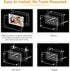 Mixoo 4x6 Picture Frame - Multi-purpose Acrylic Glass Photo Frame with Customized Pattern and 6 Display Versions for Desktop/Wall Mount/Hanging Display Horizontally or Vertically