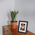 Upsimples Home 8x10 Picture Frame, Real Glass and Composite Wood for Wall or Tabletop Display, Display 5x7 Frame with Mat or 8x10 Without Mat, Hanging Hardware Included, Set of 4, Black
