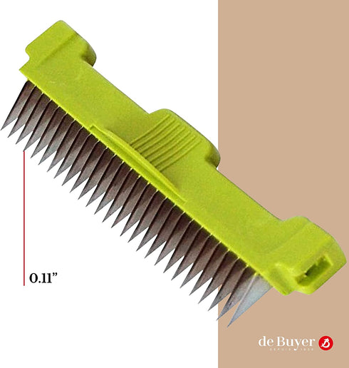 de Buyer - La Mandoline Revolution Julienne Blade - Replacement Julienne Blade for Revolution Mandoline Slicer - Stainless Steel Blade - 3 mm - Green