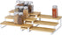 MOOACE 3 Tier Expandable Spice Organizer (15.35"-22.2"L), Bamboo Spice Rack Organizer for Cabinet Countertop Pantry, Set of 2 (White)