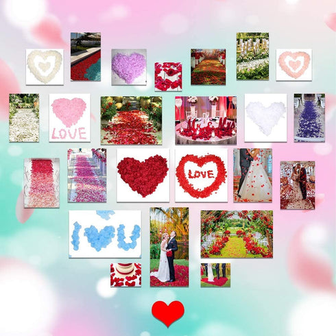 2000 Pcs Artificial Flower Petals Silk Rose Petals Decorations for Weddings,Romantic Night,Party, Table, Dining Room, Valentine's Day Flower Decor (Gold, 2000)