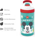Zak Designs Disney Kids Water Bottle with Straw and Built in Carrying Loop Made of Durable Plastic, Leak-Proof Design (16 oz, Mickey Mouse)