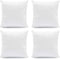 Hannah Linen Throw Pillows - 12 x 12 Pillow Insert Set of 4 - Throw Pillows for Couch & Bed - Soft & Comfortable Square Pillows - Indoor/Outdoor Decorative Cushion