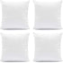 Hannah Linen Throw Pillows - 12 x 12 Pillow Insert Set of 4 - Throw Pillows for Couch & Bed - Soft & Comfortable Square Pillows - Indoor/Outdoor Decorative Cushion